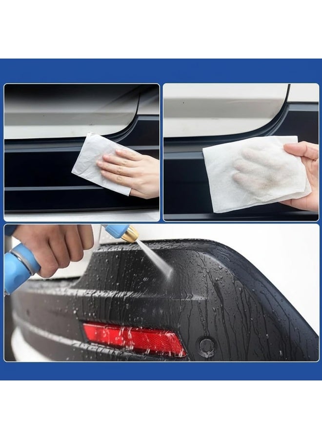 Plastic Restorer Spray 250ml for Car Interior Exterior, Restores Faded Plastic Rubber Vinyl Trim, Instant Black Shine, UV Protection, Dashboard Door Panel Bumper Console Wheel Arch Care, Anti Aging Plastic Polish Spray for Auto Bike SUV Use - Image 2